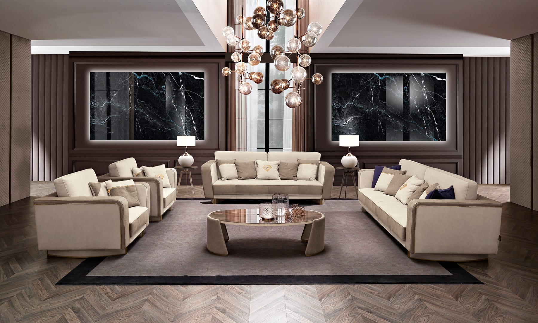 Luxury Sofa Set For Living Room Mobilpiù