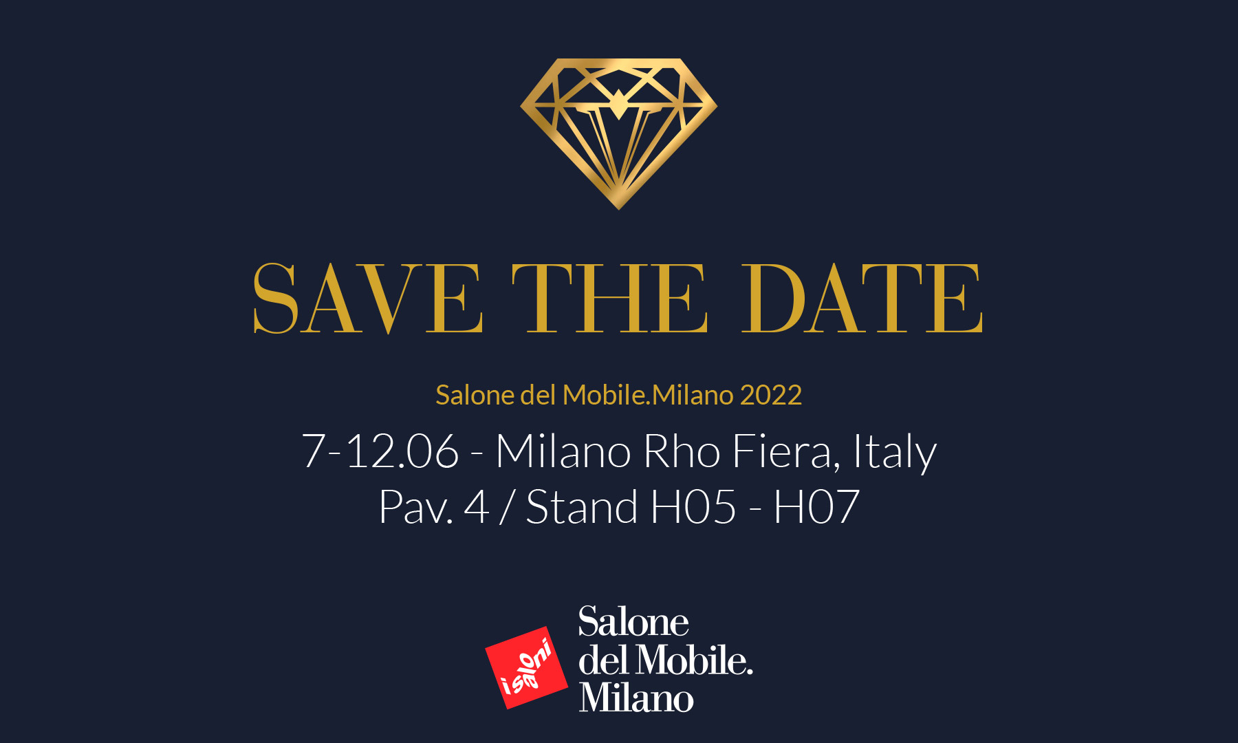 Save the Date - Salone del Mobile.Milano 2022